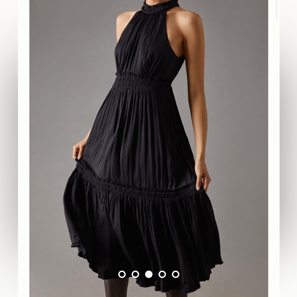 Anthropologie Tiered Halter Dress